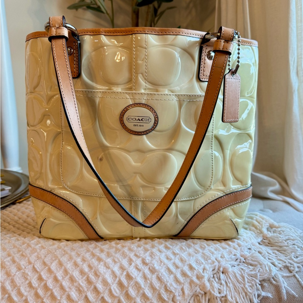 Coach Cream and Tan Women's Bag